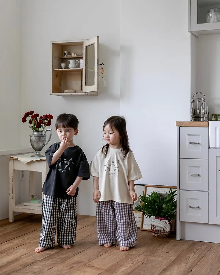 Oatmeal - Korean Children Fashion - #magicofchildhood - Star Round Tee - 10