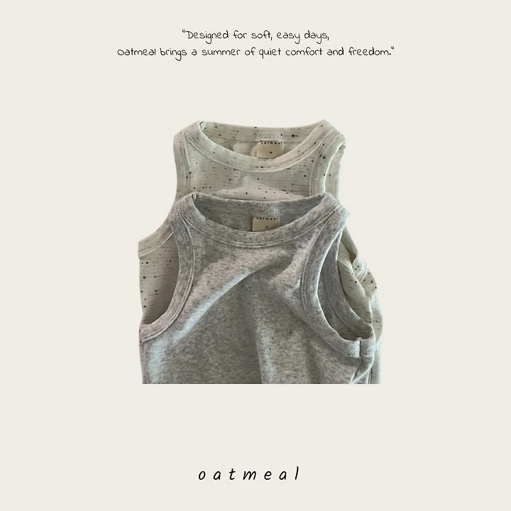 Oatmeal - Korean Children Fashion - #minifashionista - Michelle Sleeveless - 6