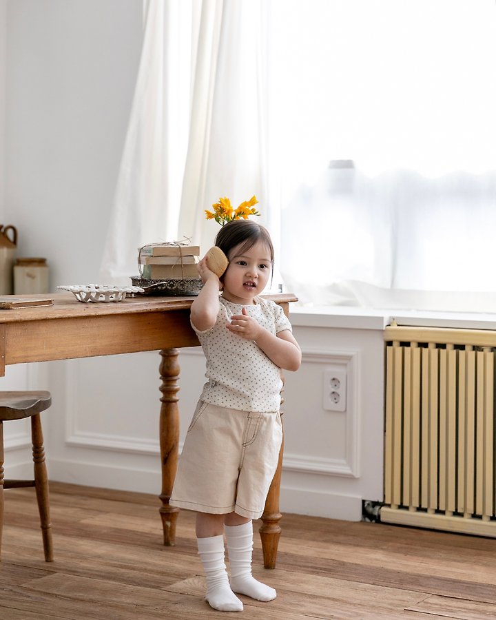Oatmeal - Korean Children Fashion - #minifashionista - Flower Round Tee - 7