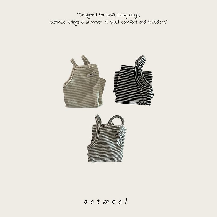Oatmeal - Korean Children Fashion - #prettylittlegirls - Bear Style Sleeveless - 5