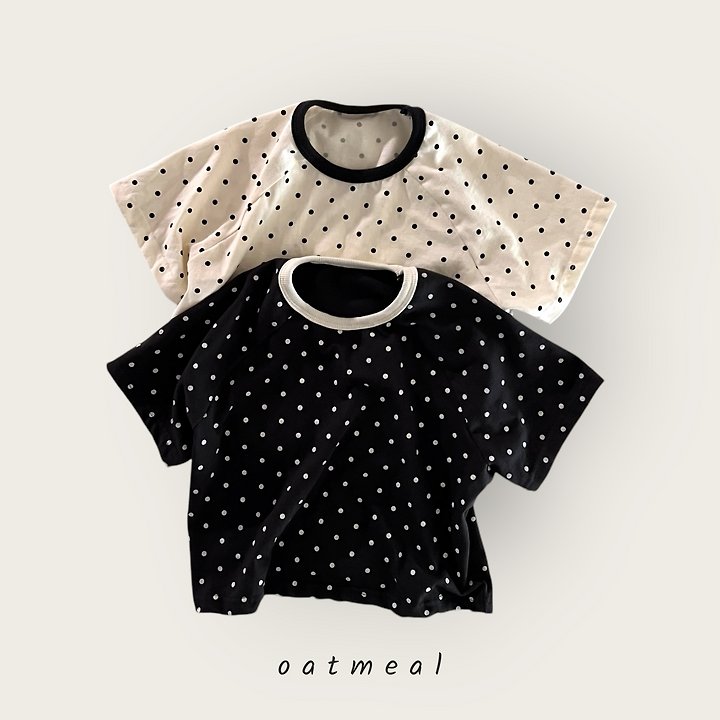 Oatmeal - Korean Children Fashion - #prettylittlegirls - Bubble Raglan Tee