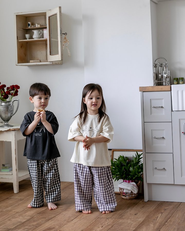 Oatmeal - Korean Children Fashion - #prettylittlegirls - Star Round Tee - 12