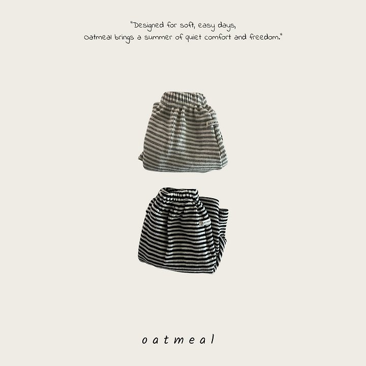 Oatmeal - Korean Children Fashion - #minifashionista - Mini Style Shorts - 4