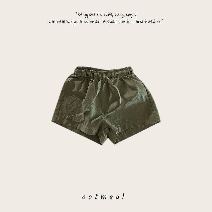 Oatmeal - Korean Children Fashion - #prettylittlegirls - Basic Shorts - 3