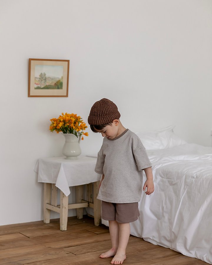 Oatmeal - Korean Children Fashion - #prettylittlegirls - Linen Beanie - 12