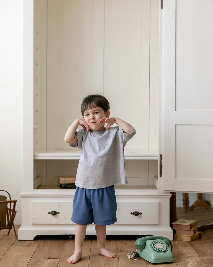 Oatmeal - Korean Children Fashion - #stylishchildhood - Butter Waffle Shorts - 8