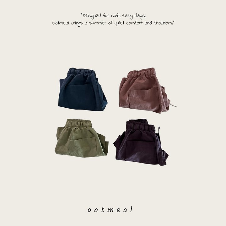 Oatmeal - Korean Children Fashion - #stylishchildhood - Basic Shorts - 6