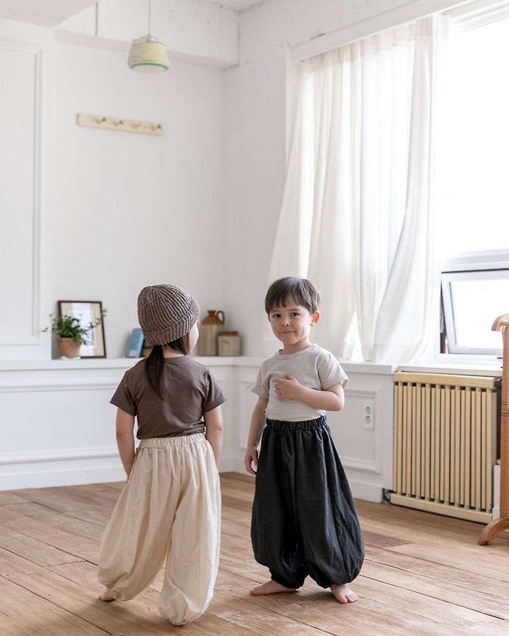 Oatmeal - Korean Children Fashion - #todddlerfashion - Cos Style Round Tee - 11