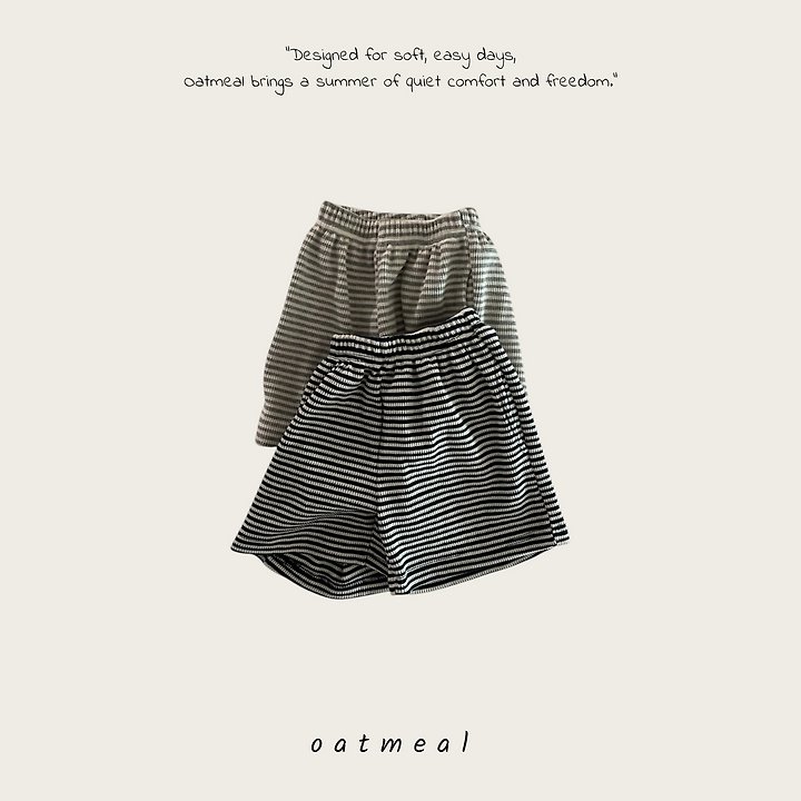 Oatmeal - Korean Children Fashion - #todddlerfashion - Mini Style Shorts - 5