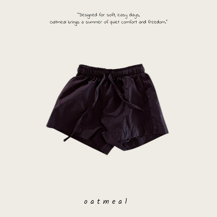 Oatmeal - Korean Children Fashion - #prettylittlegirls - Basic Shorts - 4