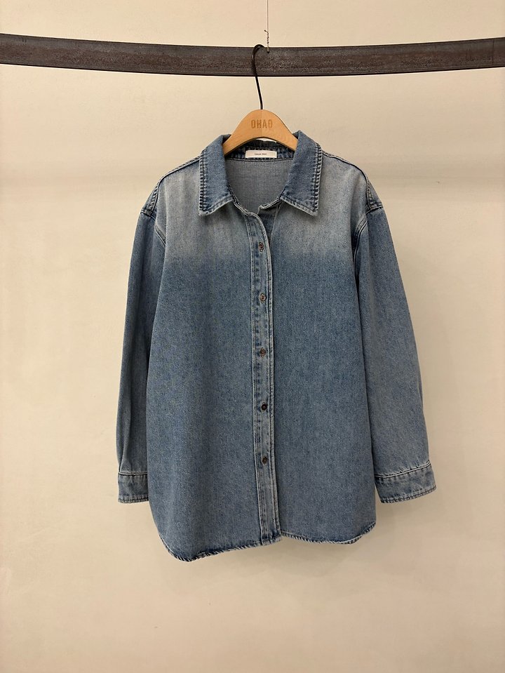 Ohao - Korean Women Fashion - #momslook - Denim Shirt