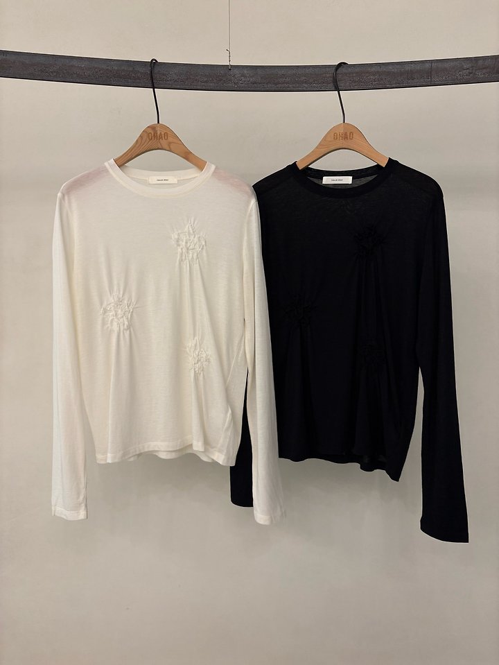 Ohao - Korean Women Fashion - #womensfashion - Flower Tee