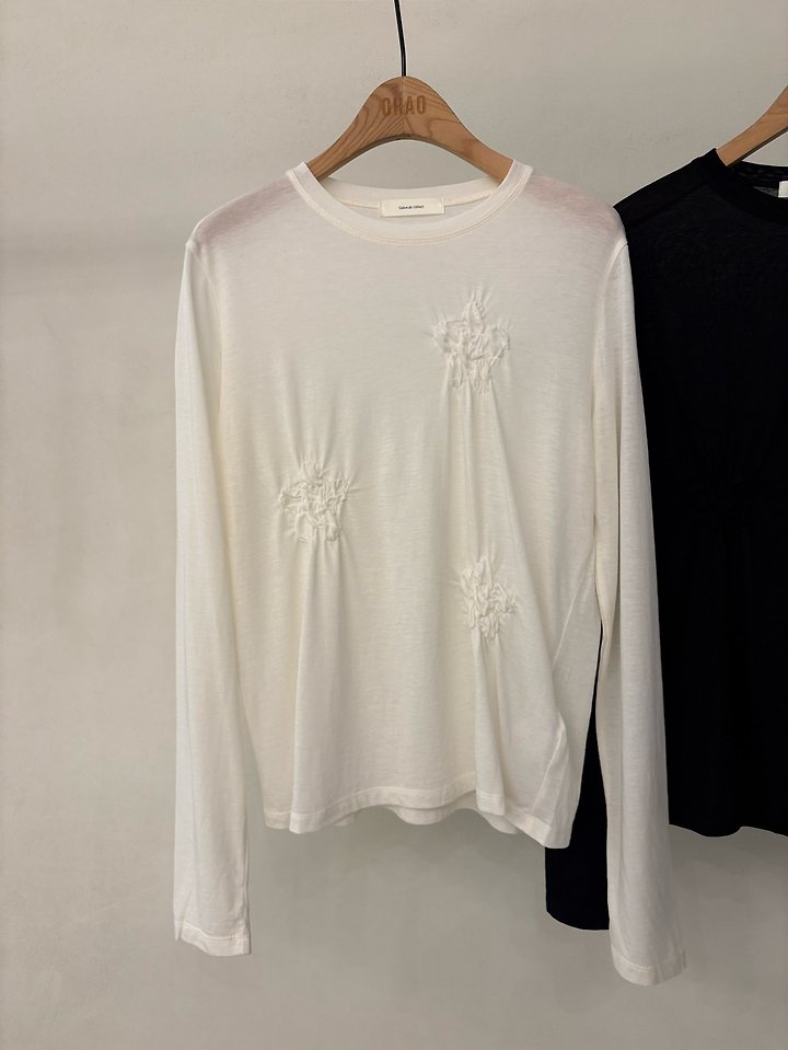 Ohao - Korean Women Fashion - #womensfashion - Flower Tee - 3