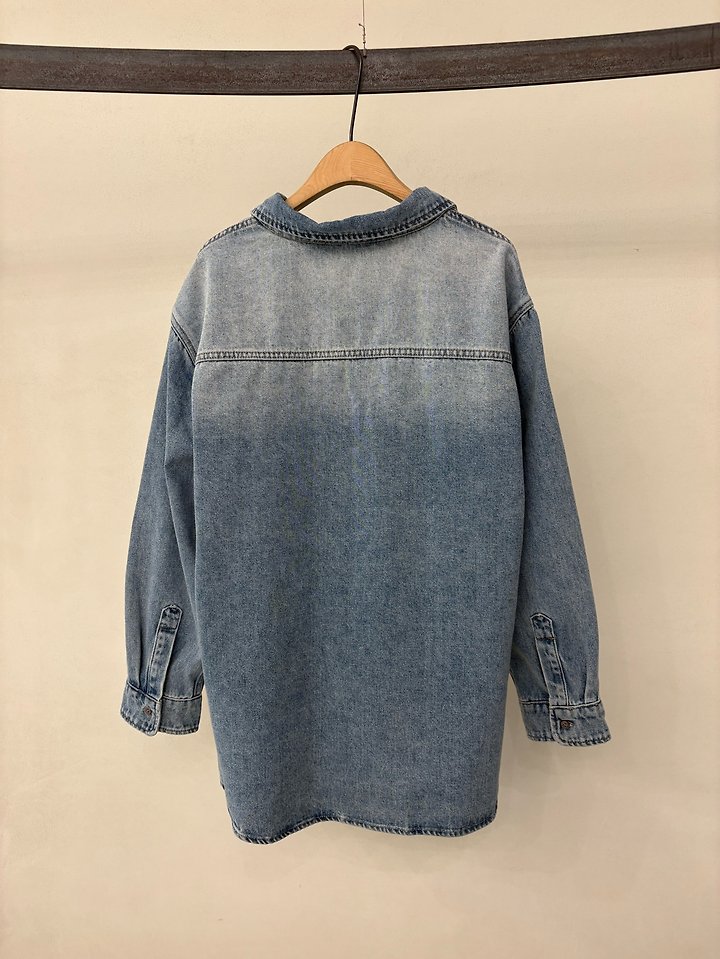 Ohao - Korean Women Fashion - #momslook - Denim Shirt - 4