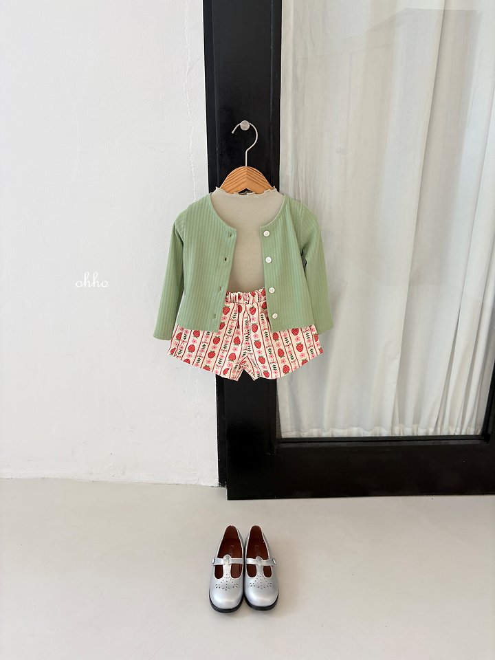Ohho - Korean Children Fashion - #Kfashion4kids - Strawberry Shorts