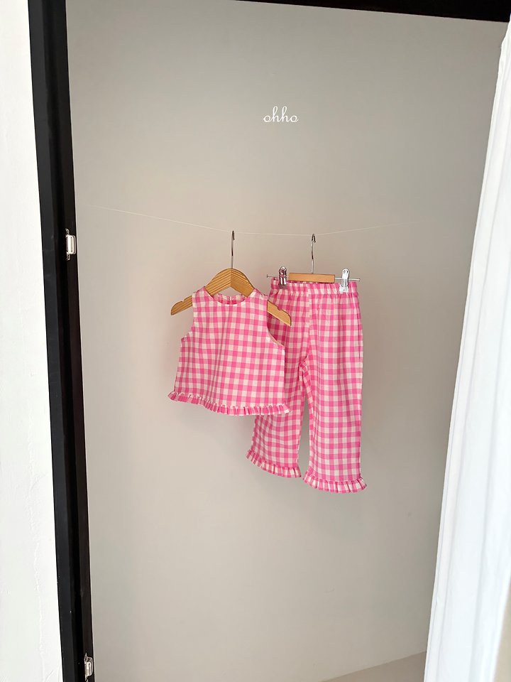 Ohho - Korean Children Fashion - #Kfashion4kids - Check Frill Pants - 10