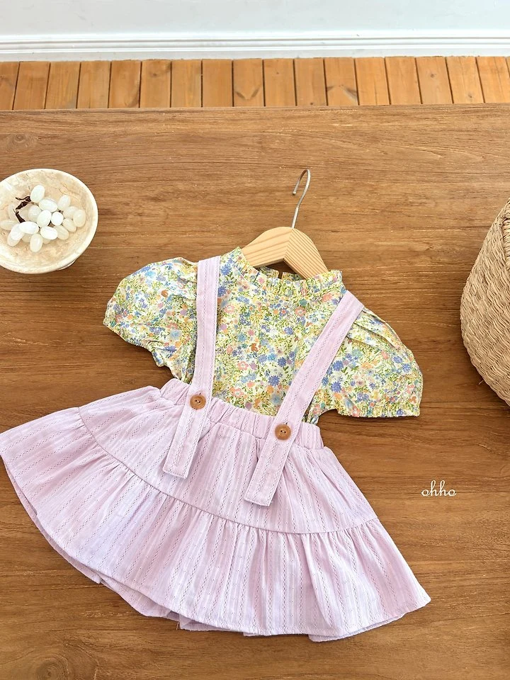 Ohho - Korean Children Fashion - #Kfashion4kids - Eyelet Shirring Skirt - 9