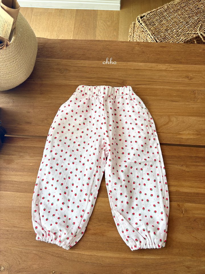 Ohho - Korean Children Fashion - #Kfashion4kids - Berry Berry Elastic Pants - 3