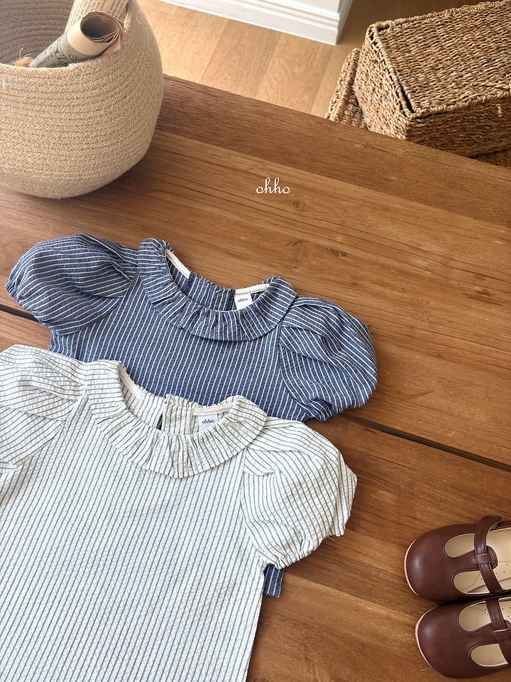 Ohho - Korean Children Fashion - #Kfashion4kids - Roel Stripe Blouse - 10