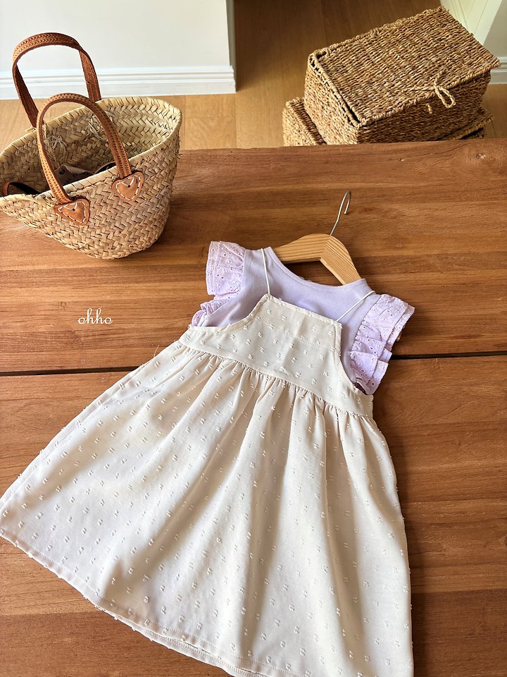 Ohho - Korean Children Fashion - #childofig - Pom-Pom Strap One-piece - 7