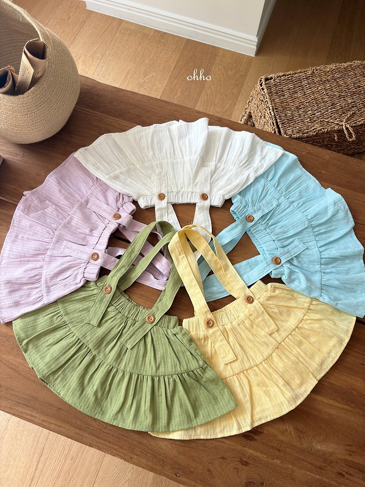 Ohho - Korean Children Fashion - #childofig - Eyelet Shirring Skirt