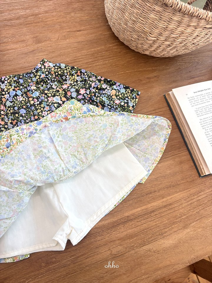 Ohho - Korean Children Fashion - #childofig - Floral Shirring Skirt - 12