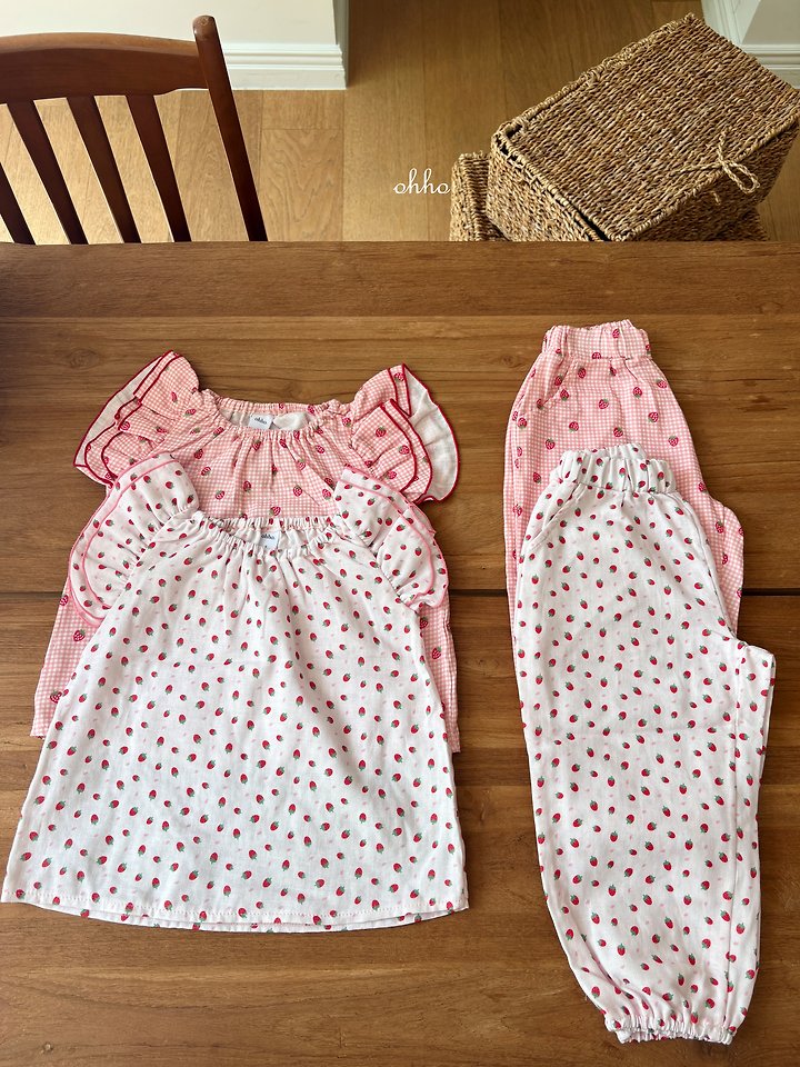 Ohho - Korean Children Fashion - #childofig - Berry Berry Elastic Pants - 8