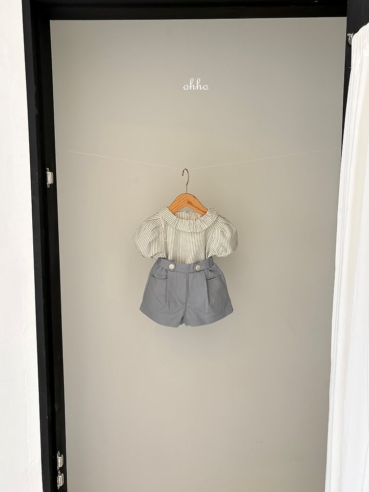 Ohho - Korean Children Fashion - #childofig - Roel Stripe Blouse - 2