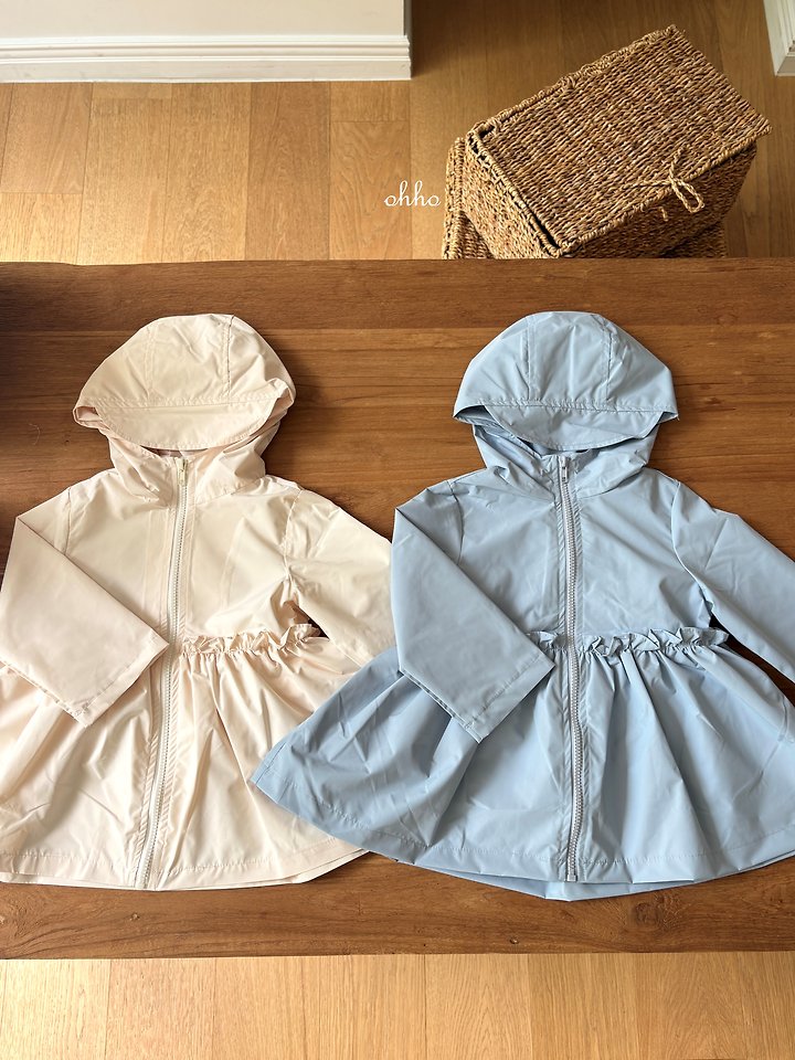 Ohho - Korean Children Fashion - #childrensboutique - Frill Rain Jacket