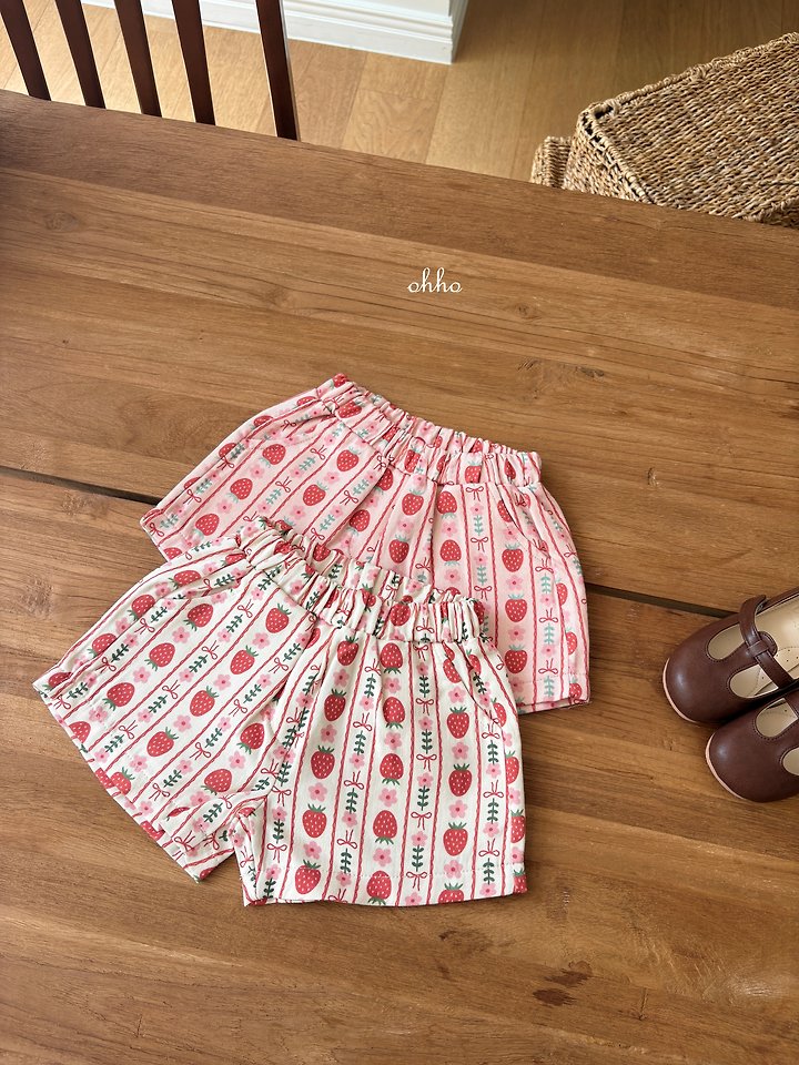 Ohho - Korean Children Fashion - #childrensboutique - Strawberry Shorts - 10
