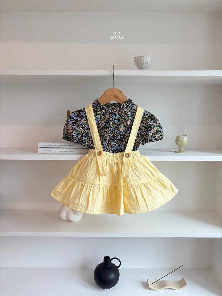 Ohho - Korean Children Fashion - #childrensboutique - Floral Blouse