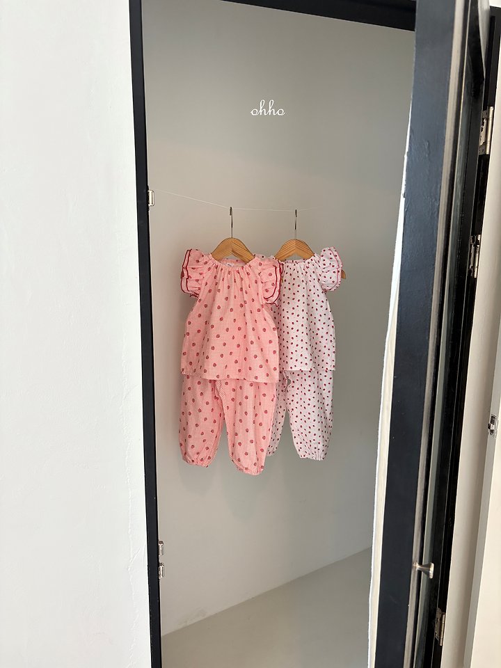 Ohho - Korean Children Fashion - #childrensboutique - Berry Berry Elastic Pants - 10