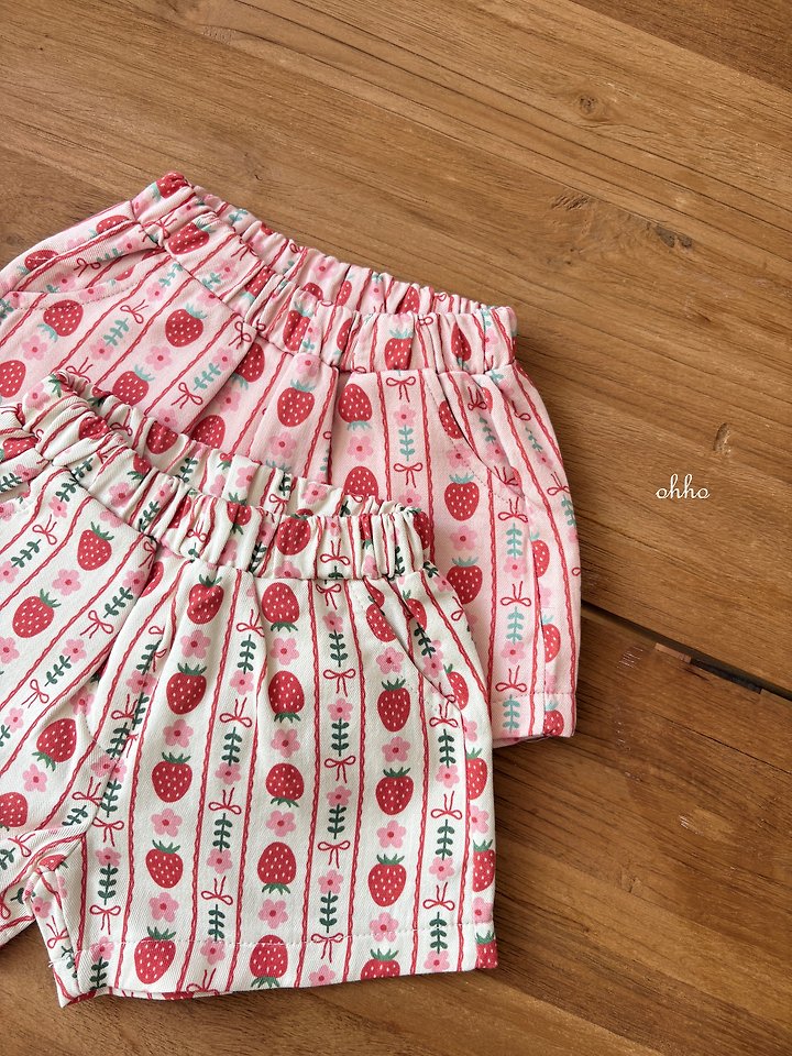 Ohho - Korean Children Fashion - #designkidswear - Strawberry Shorts - 11