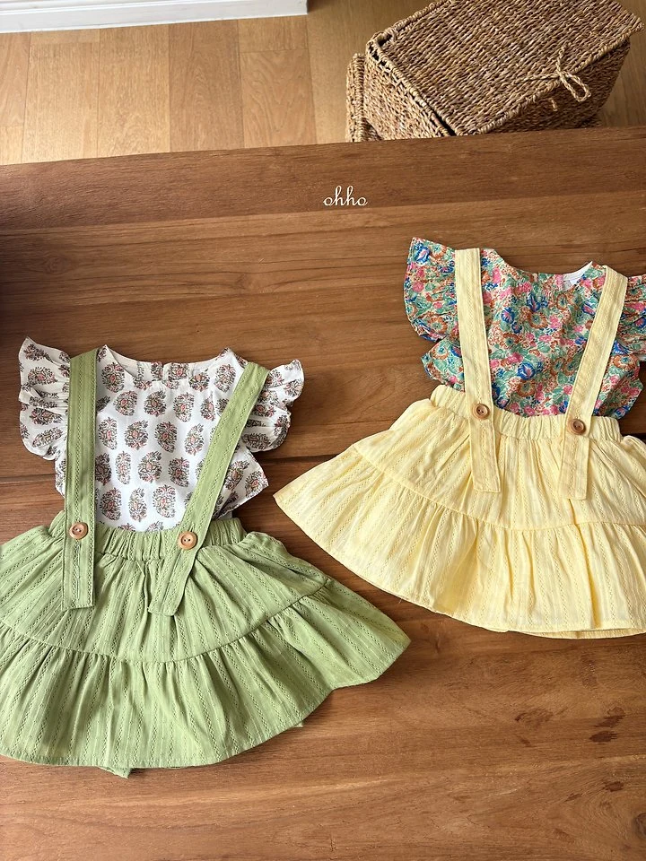 Ohho - Korean Children Fashion - #designkidswear - Eyelet Shirring Skirt - 4