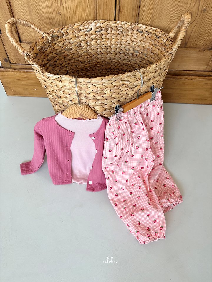 Ohho - Korean Children Fashion - #discoveringself - Berry Berry Elastic Pants - 12