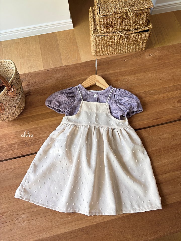 Ohho - Korean Children Fashion - #fashionkids - Pom-Pom Strap One-piece - 11