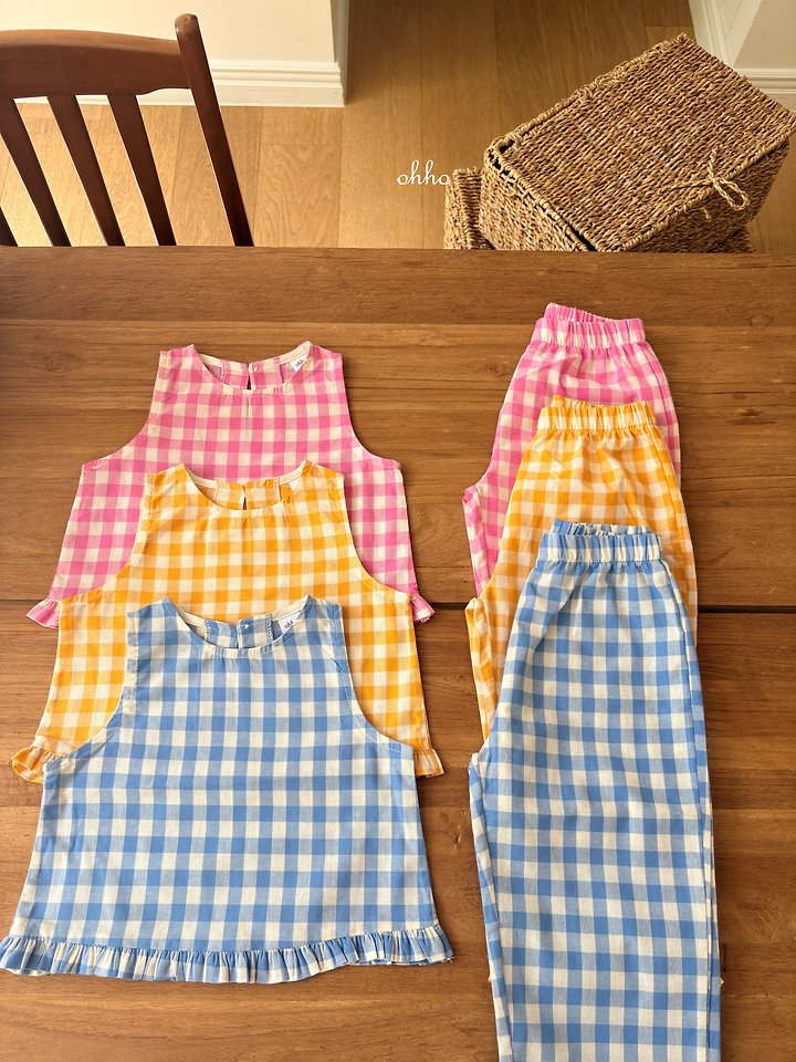 Ohho - Korean Children Fashion - #fashionkids - Check Frill Pants - 6