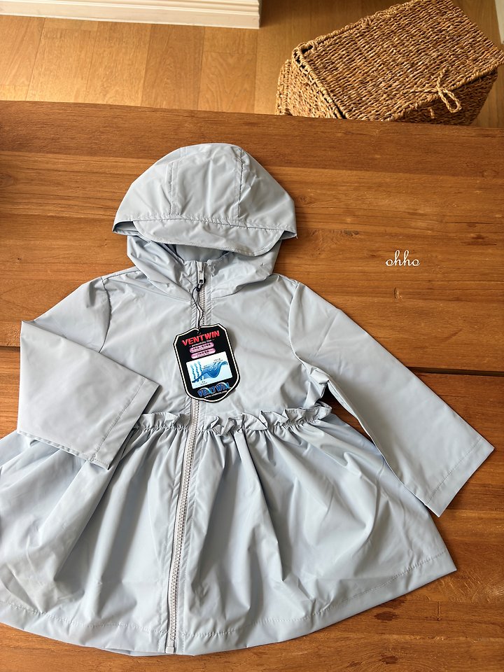 Ohho - Korean Children Fashion - #kidsshorts - Frill Rain Jacket - 5