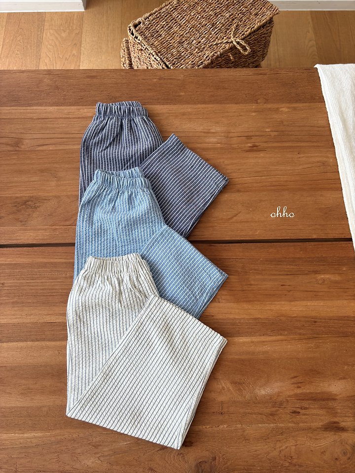 Ohho - Korean Children Fashion - #kidsshorts - Pepper Stripe Pants - 3