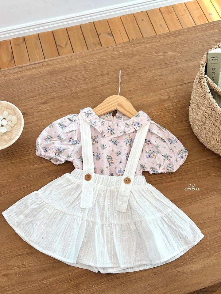 Ohho - Korean Children Fashion - #kidsshorts - Eyelet Shirring Skirt - 6