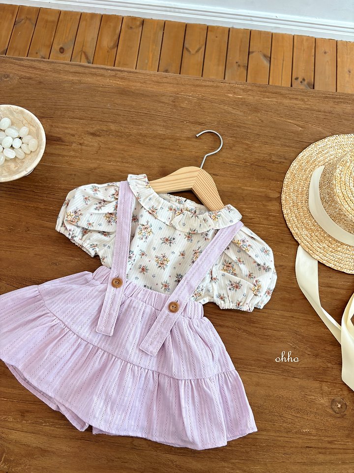 Ohho - Korean Children Fashion - #kidsstore - Eyelet Shirring Skirt - 7