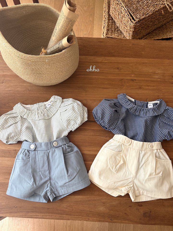 Ohho - Korean Children Fashion - #kidsstore - Roel Stripe Blouse - 8