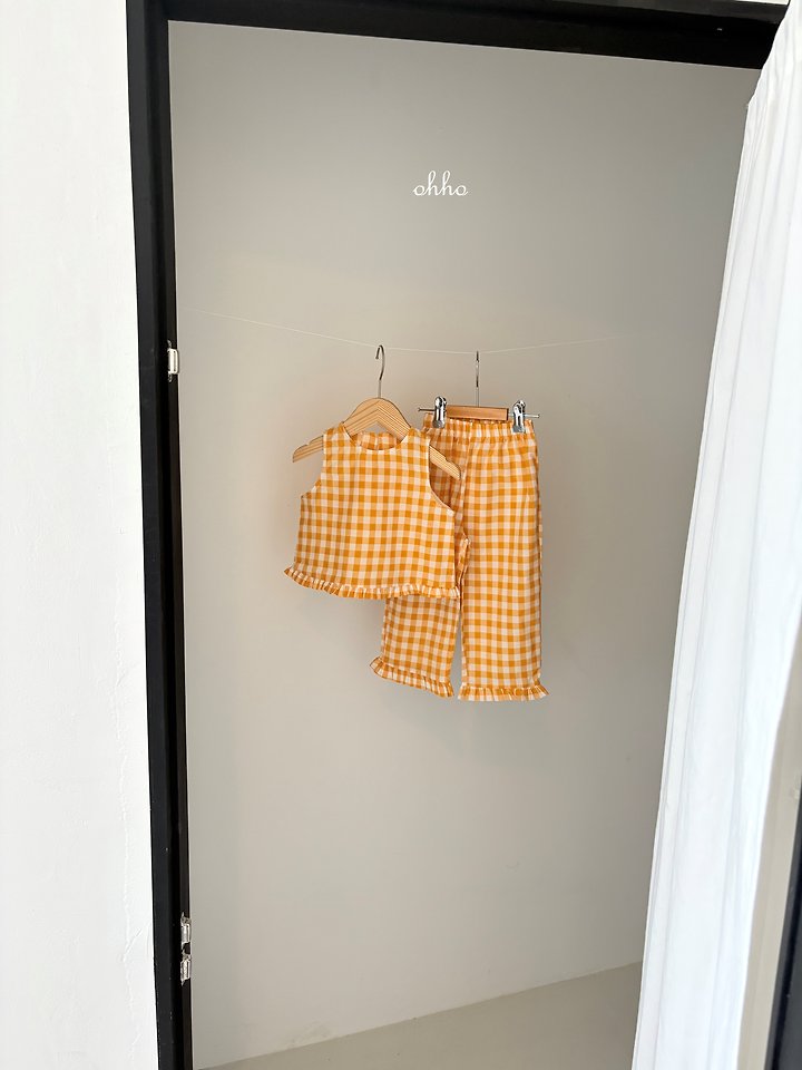 Ohho - Korean Children Fashion - #kidzfashiontrend - Check Frill Pants - 9