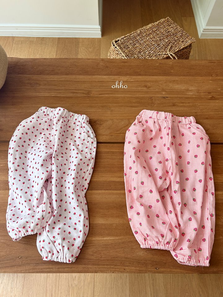 Ohho - Korean Children Fashion - #kidzfashiontrend - Berry Berry Elastic Pants - 2