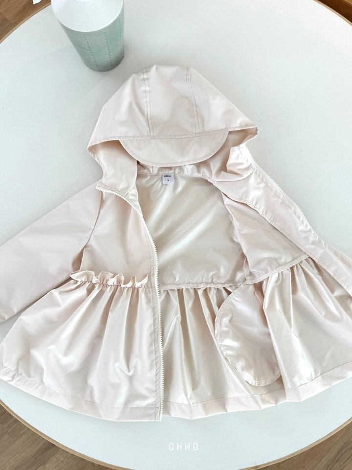 Ohho - Korean Children Fashion - #littlefashionista - Frill Rain Jacket - 9