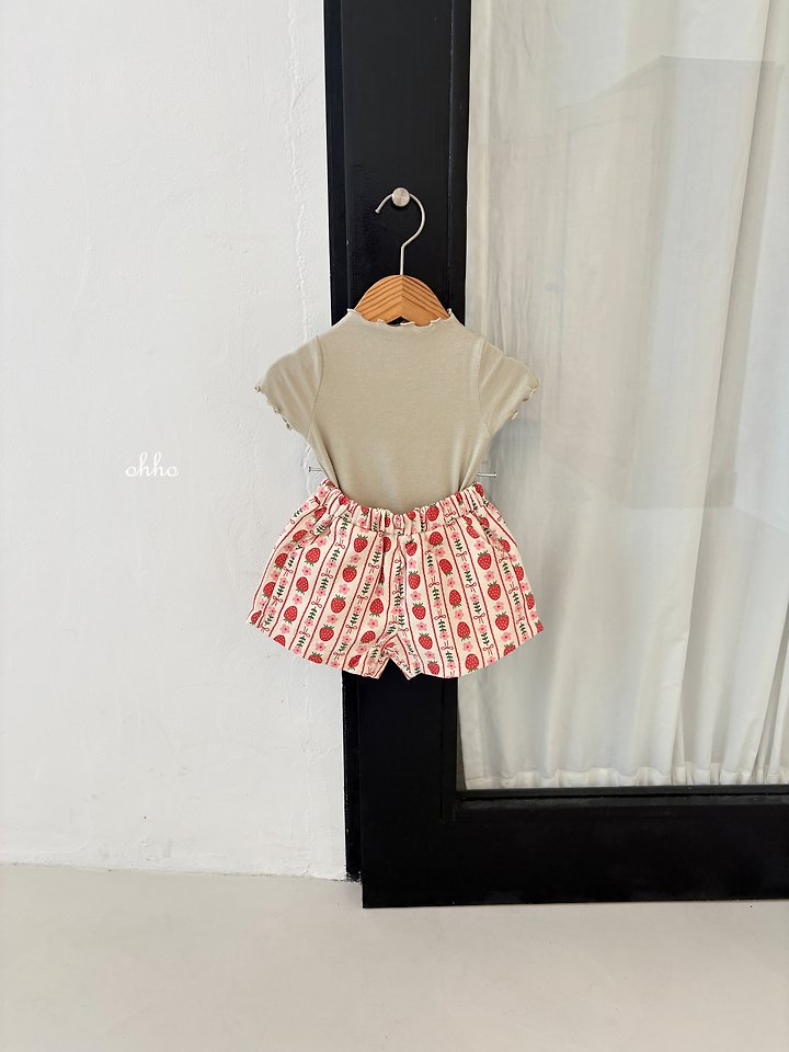 Ohho - Korean Children Fashion - #littlefashionista - Strawberry Shorts - 2
