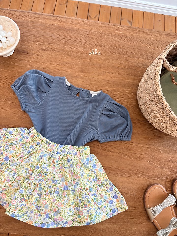 Ohho - Korean Children Fashion - #littlefashionista - Vanilla Puff Tee - 4