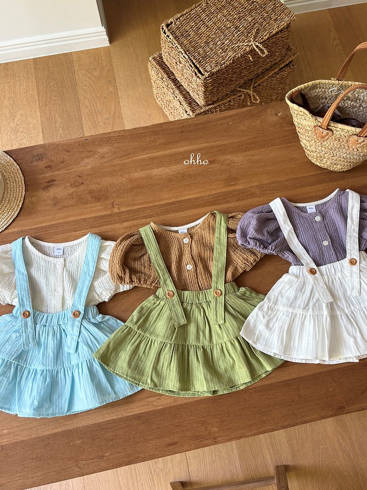 Ohho - Korean Children Fashion - #magicofchildhood - Eyelet Shirring Skirt - 11