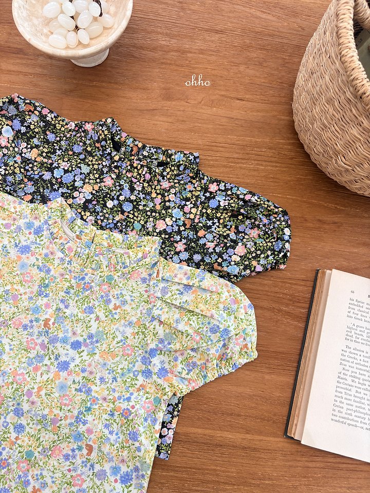 Ohho - Korean Children Fashion - #minifashionista - Floral Blouse - 11