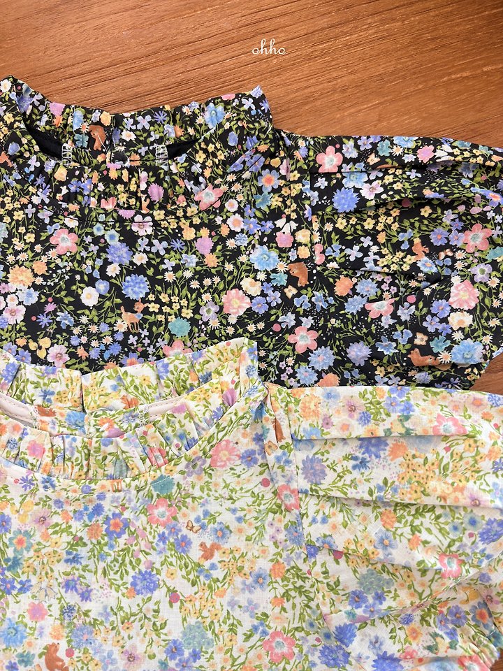 Ohho - Korean Children Fashion - #prettylittlegirls - Floral Blouse - 12